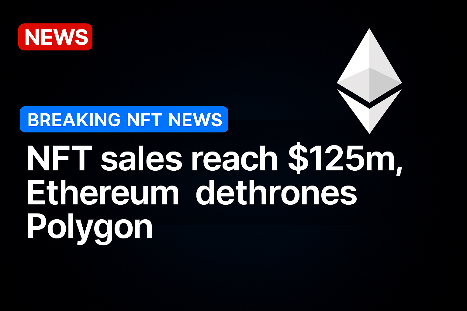 NFT sales reach $125m, Ethereum dethrones Polygon