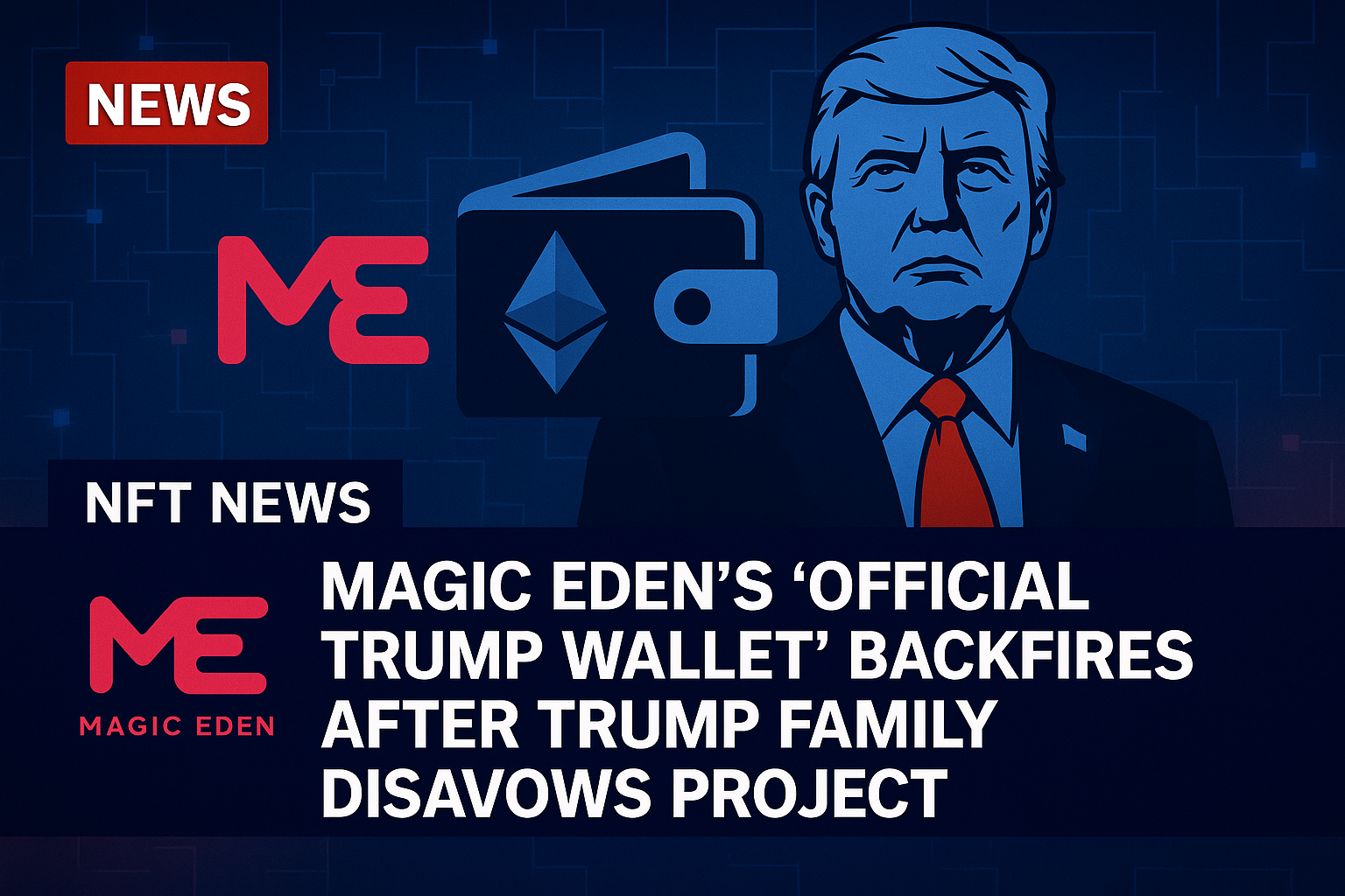 Magic Eden’s “Official Trump Wallet” Backfires After Trump Family Disavows Project
