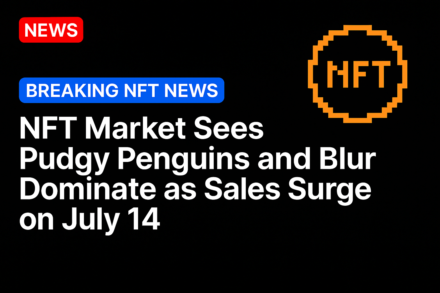 NFT Market Sees Pudgy Penguins and Blur Dominate as Sales Surge on July 14