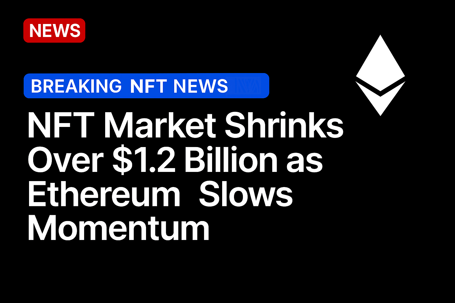 NFT Market Shrinks Over $1.2 Billion as Ethereum Slows Momentum