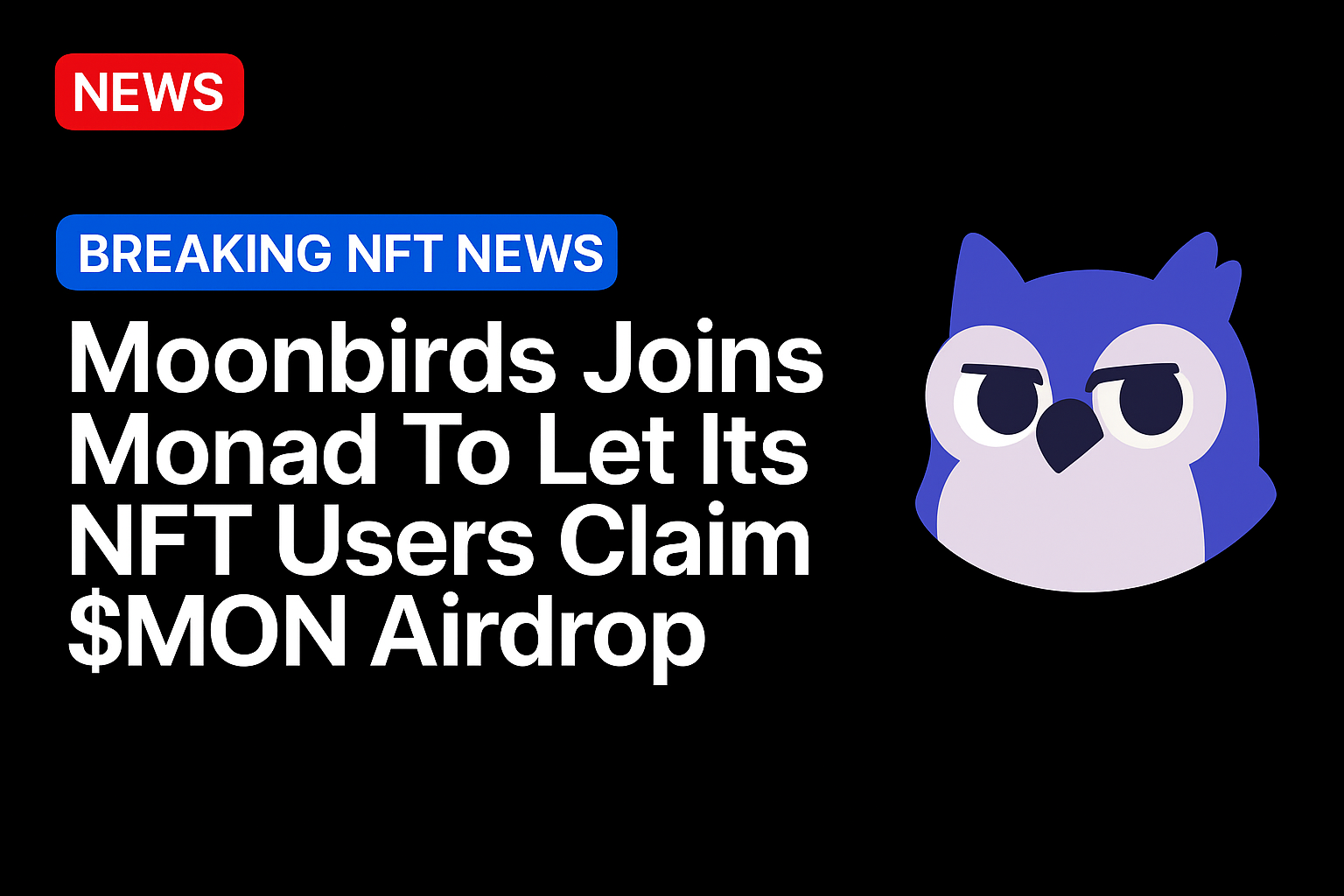 Moonbirds Joins Monad To Let Its NFT Users Claim $MON Airdrop