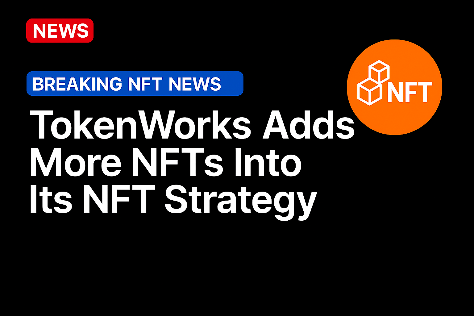 TokenWorks Adds More NFTs Into Its NFT Strategy