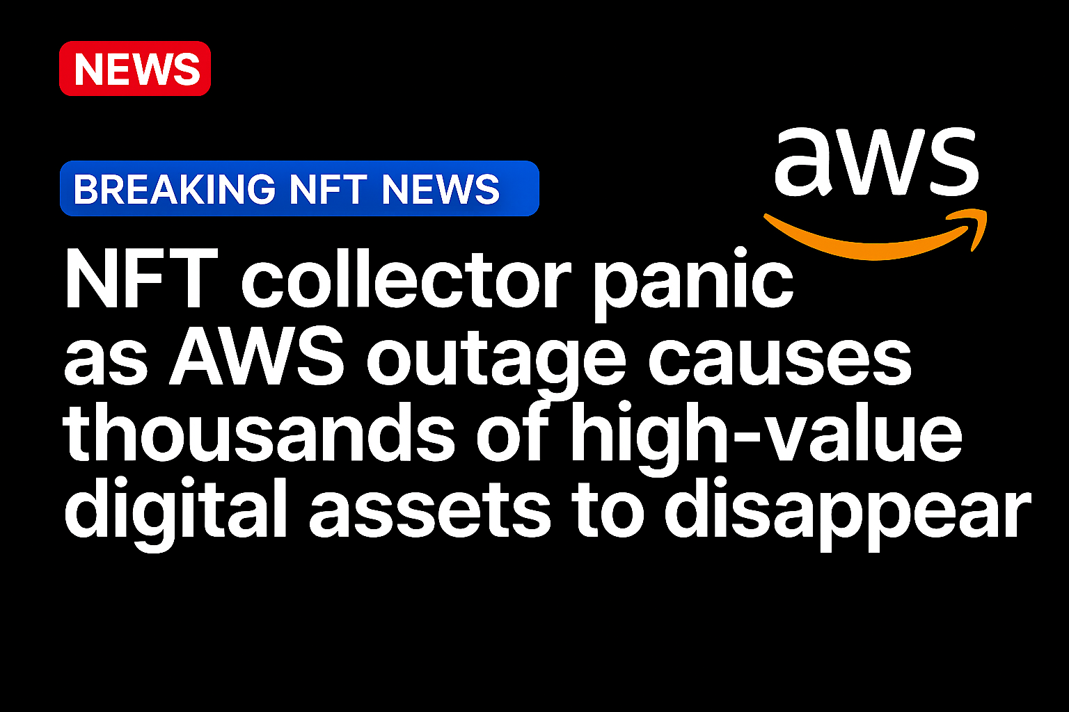 NFT Collector Panic as AWS Outage Causes Thousands of High-Value Digital Assets to Disappear