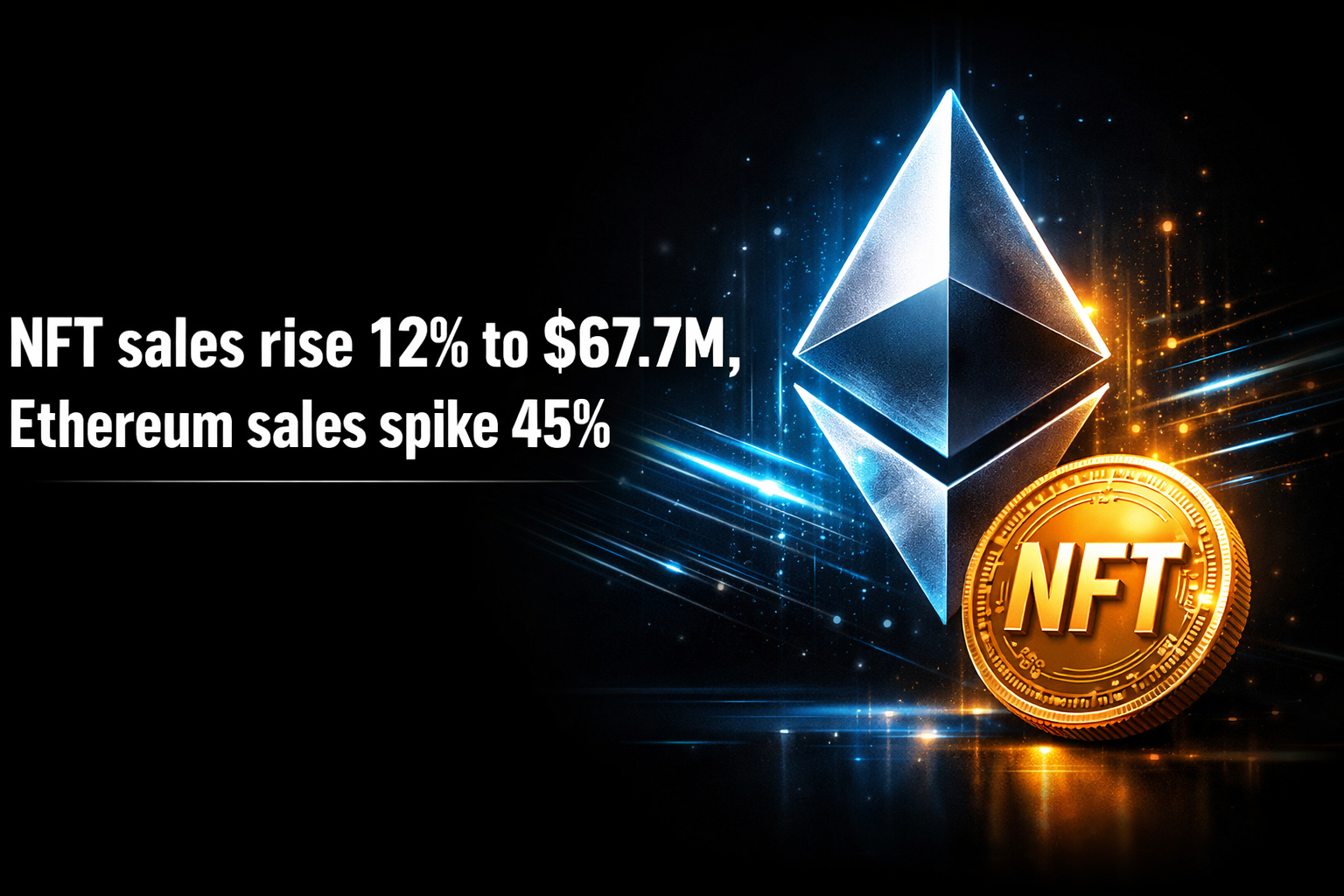 NFT sales rise 12% to $67.7M, Ethereum sales spike 45%