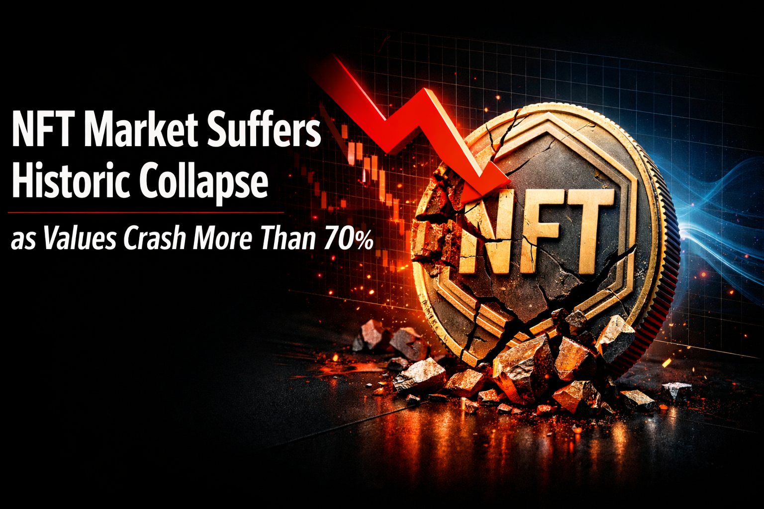 NFT Market Suffers Historic Collapse as Values Crash More Than 70%